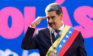 Tổng thống Venezuela trong lễ nhậm chức nhiệm kỳ 3 ngày 10/1. (Ảnh: AP)