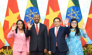 Thủ tướng Phạm Minh Chính chủ trì Lễ đón chính thức Thủ tướng Ethiopia 