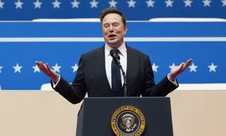 Tỷ phú Elon Musk phát biểu tại sự kiện nhậm chức của Tổng thống Trump ngày 20/1. (Ảnh: AP)