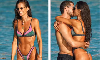 Nàng WAGs nóng bỏng nhất tuyển Đức phô body tượng tạc, liên tục ôm hôn bạn trai ở biển