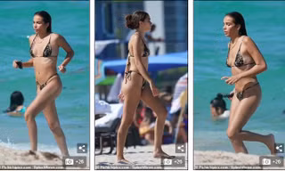 Tình cũ của cậu cả nhà Beckham khoe dáng với bikini siêu bé