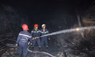Cháy xưởng sản xuất mút xốp