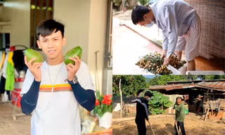 Nghỉ dịch, nhiều bạn trẻ về quê làm nông chăm vườn phụ giúp bố mẹ