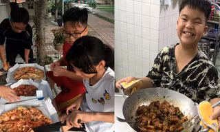 Câu chuyện ấm áp của nam sinh dạy học cho các em nhỏ