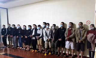 Nhom đối tượng đang bị tạm giữ