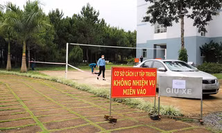 khu cách ly tại ký túc xá Đại học Tôn Đức Thắng, phân hiệu TP.Bảo Lộc