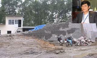 Ông Phó phòng Tài nguyên - Môi trường huyện Mỹ Đức (ảnh nhỏ) nói, đất nhà ông (ảnh lớn) cũng nằm trong quy hoạch quốc phòng, nhưng đang “cho mượn”. Ảnh: Trần Thanh 