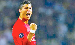 Ronaldo khi còn khoác áo Manchester United. Ảnh: Tường Vũ
