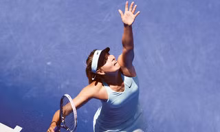 Một ngày thi đấu mệt mỏi của Sharapova. Ảnh: AUSOPEN