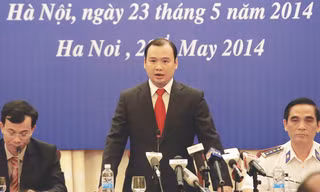 Ông Lê Hải Bình, người phát ngôn Bộ Ngoại Giao đang trả lời báo chí chiều ngày 23/05/2014. ảnh: Như Ý 