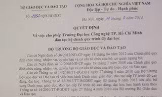 Đại học Công nghệ TPHCM được tuyển sinh thêm 4 ngành mới