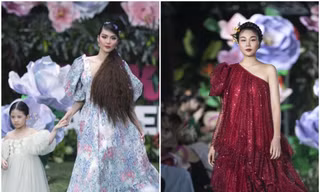 Thanh Hằng, Lan Khuê, Phạm Quỳnh Anh đọ trình catwalk cùng dàn mẫu nhí