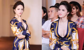 Hương Giang Idol xẻ trên, hở dưới táo bạo trong họp báo