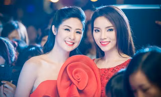 Kỳ Duyên, Ngọc Hân đọ sắc với váy đỏ rực rỡ