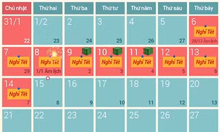 Chính phủ đồng ý nghỉ Tết Bính Thân 9 ngày