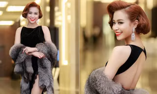 Hoàng Thùy Linh 'hở bạo' bất chấp giá rét