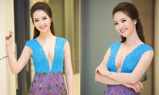 Á hậu Thụy Vân khoe vòng một gợi cảm giữa trời đông