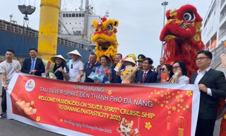 Tàu du lịch hạng sang chở hơn 400 du khách châu Âu xông đất Đà Nẵng 