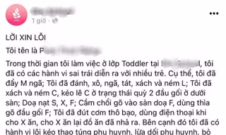 Đà Nẵng: Xác minh cô giáo tát, ném trẻ, cho ăn lại đồ nhả ra