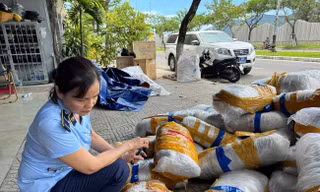 Phát hiện 700kg mực khô đã hư hỏng bị vứt bỏ trên vỉa hè