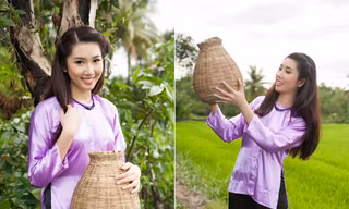 Lê Huỳnh Thúy Ngân hóa thôn nữ xinh đẹp