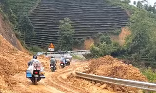 Mưa lớn gây sạt lở ở Lai Châu 