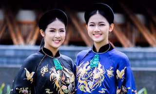 Ngọc Hân, Thanh Tú diễn áo dài tại tiệc chiêu đãi các phu nhân ở APEC