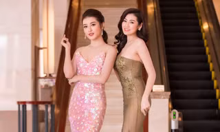 Á hậu Tú Anh diện đầm bó khoe dáng đồng hồ cát