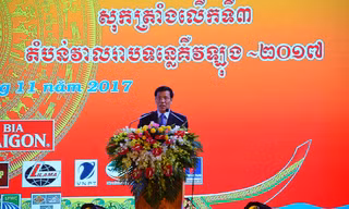 Bộ trưởng Nguyễn Ngọc Thiệp phát biểu.