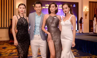 Võ Hoàng Yến mặc váy xẻ cao đi chấm thi Hoa khôi 