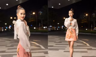 Quán quân Next Top Hương Ly diện váy trăm triệu dự ra mắt phim