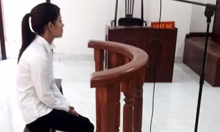 Thạch thị Bé Trúc tại phiên tòa lần thứ tư. Ảnh: Tân Châu.