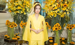 Hoa hậu Mỹ Linh, Á hậu Thùy Dung nổi bật với đầm vàng rực rỡ