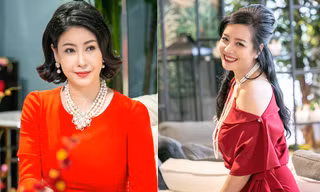 Hà Kiều Anh, NSƯT Chiều Xuân 'đọ' sắc gợi cảm với váy đỏ rực rỡ
