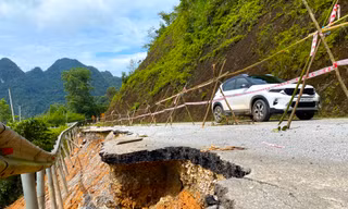 Cao Bằng: Hàng chục điểm sạt lở trên quốc lộ 34 qua huyện Nguyên Bình