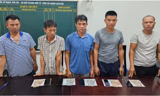 Mang trâu ra đồng chọi rồi cá cược ăn tiền, 5 người đàn ông bị bắt giữ