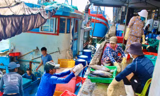 Ngư dân đón lộc đầu năm sau chuyến biển xuyên Tết ở Trường Sa