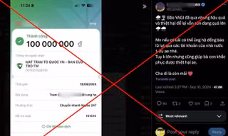 Bộ Công an sẽ xử lý hành vi sửa chữa bill chuyển khoản ủng hộ bão lụt để 'phông bạt' 