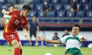 Pha ghi bàn mở tỷ số của Tiến Linh đã mở toang cánh cửa đến khung thành tuyển Indonesia trong hiệp 2 ảnh Hữu Phạm (từ UAE)