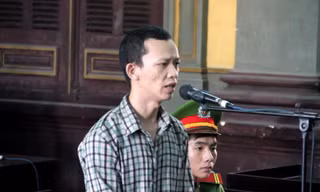 Bị cáo Nguyễn Thanh Tuấn tại phiên tòa phúc thẩm.
