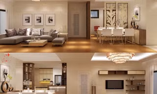 Nội thất chung cư 104m2 với vách ngăn đa năng