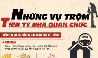 [ĐỒ HỌA] Những vụ mất trộm tiền tỉ của quan chức