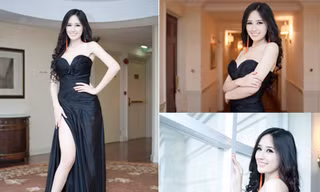 Mai Phương Thúy diện đầm đen khoe chân trắng muốt