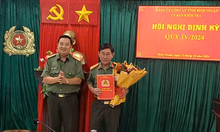 Triển khai quyết định cán bộ của Thường trực Tỉnh ủy tại Công an tỉnh Bình Thuận 