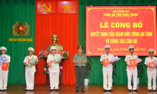 Công an Bình Thuận điều động, bổ nhiệm nhiều vị trí chủ chốt