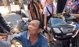 Ông Nguyễn Đức Huyện sau khi gây ra tai nạn - ảnh Tr. Định