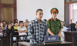 Bị cáo Phan Ái Dương nghe tòa tuyên án - ảnh V.T 