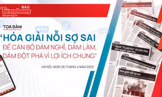 Tọa đàm 'Hóa giải nỗi sợ sai để cán bộ dám nghĩ, dám làm, dám đột phá vì lợi ích chung'