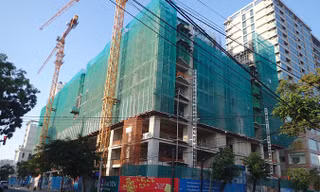 Dự án Gold Coast tại số 1 Trần Hưng Đạo, Nha Trang đang xây dựng (Ảnh: TH- CL).