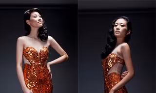 Thí sinh Top Model 'lột xác' đầy sexy với đầm dạ hội